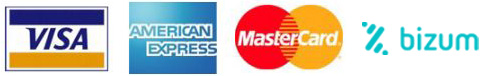 logotipos tarjetas de crédito y bizum